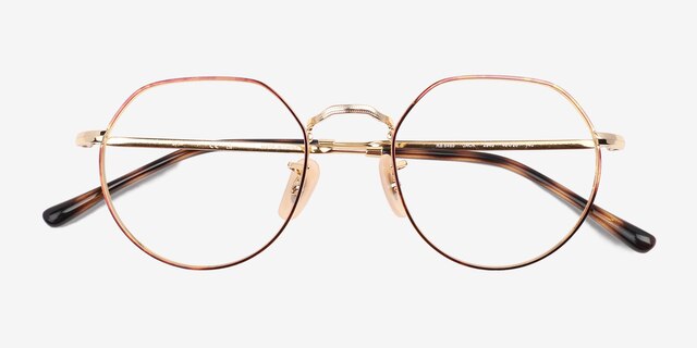 Ray-Ban RB6465 Jack Tortoise On Arista MetalEyeglass Frames from EyeBuyDirect, Closed View