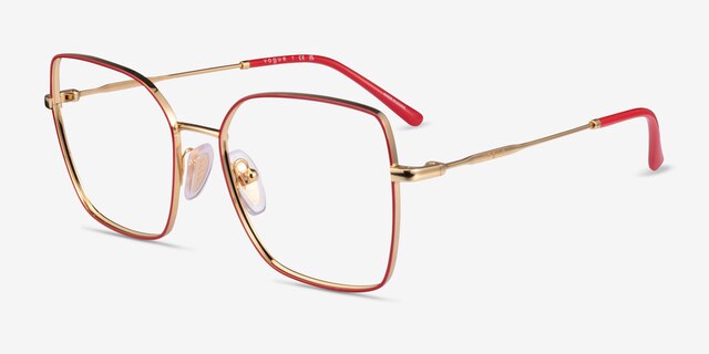 Vogue Eyewear VO4274 Red Gold MetalEyeglass Frames from EyeBuyDirect, Angle View
