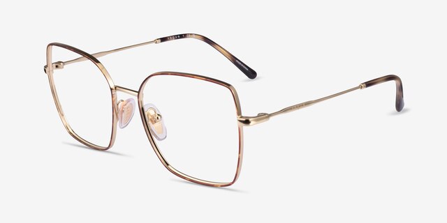 Vogue Eyewear VO4274 Tortoise Pale Gold MetalEyeglass Frames from EyeBuyDirect, Angle View