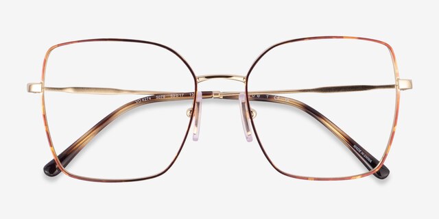 Vogue Eyewear VO4274 Tortoise Pale Gold MetalEyeglass Frames from EyeBuyDirect, Closed View