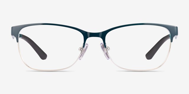 Vogue Eyewear VO3940 Dark Green Silver MetalEyeglass Frames from EyeBuyDirect, Front View