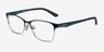 Vogue Eyewear VO3940 Dark Green Silver MetalEyeglass Frames from EyeBuyDirect, Angle View