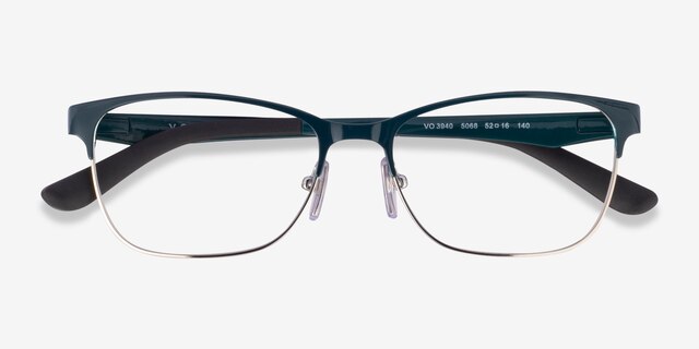 Vogue Eyewear VO3940 Dark Green Silver MetalEyeglass Frames from EyeBuyDirect, Closed View