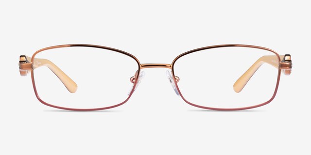 Vogue Eyewear VO3845B Brown Pink MetalEyeglass Frames from EyeBuyDirect, Front View