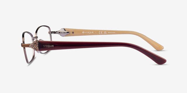 Vogue Eyewear VO3845B Brown Pink MetalEyeglass Frames from EyeBuyDirect, Side View