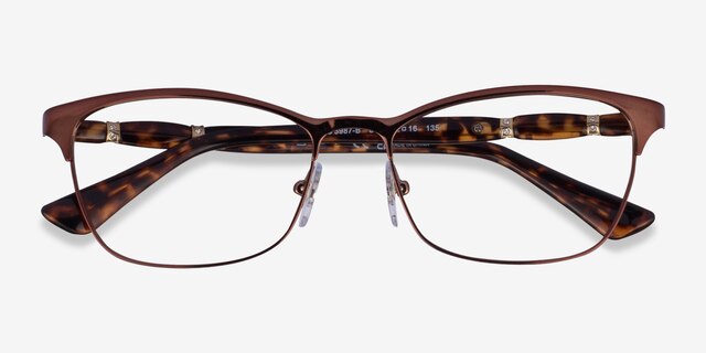 Vogue Eyewear VO3987B Brown MetalEyeglass Frames from EyeBuyDirect, Closed View