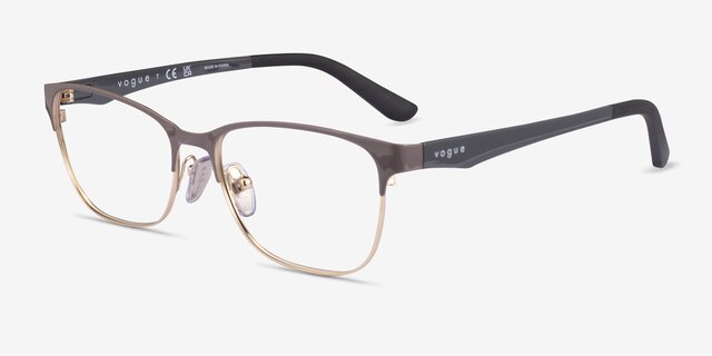 Vogue Eyewear VO3940 Dark Gray MetalEyeglass Frames from EyeBuyDirect, Angle View