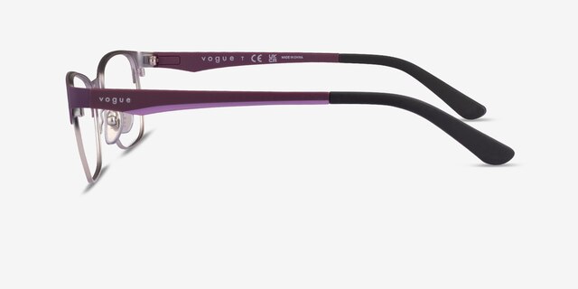 Vogue Eyewear VO3940 Plum Silver MetalEyeglass Frames from EyeBuyDirect, Side View