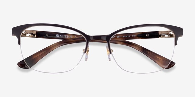 Vogue Eyewear VO4067 Brown MetalEyeglass Frames from EyeBuyDirect, Closed View