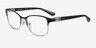 Vogue Eyewear VO4050 Black Silver MetalEyeglass Frames from EyeBuyDirect, Angle View
