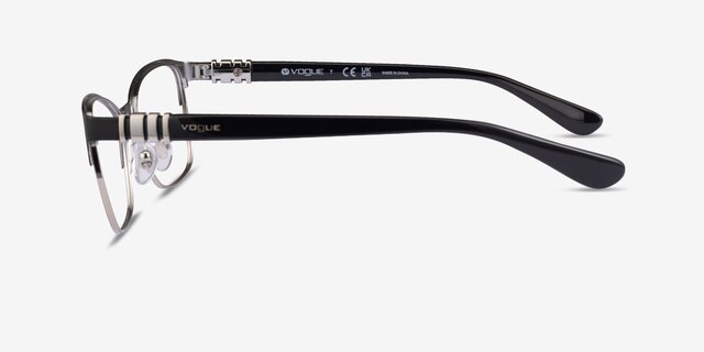 Vogue Eyewear VO4050 Black Silver MetalEyeglass Frames from EyeBuyDirect, Side View