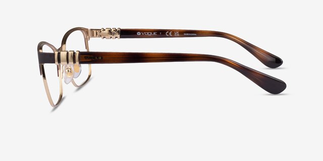 Vogue Eyewear VO4050 Brown Gold MetalEyeglass Frames from EyeBuyDirect, Side View