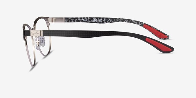 Ray-Ban RB8422 Black Silver MetalEyeglass Frames from EyeBuyDirect, Side View