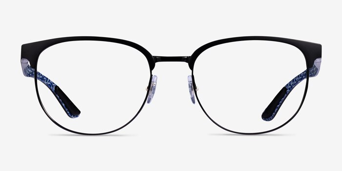 Ray-Ban RB8422 Matte Black Metal Eyeglass Frames from EyeBuyDirect