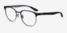 Ray-Ban RB8422 Matte Black MetalEyeglass Frames from EyeBuyDirect, Angle View
