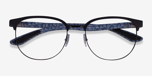 Ray-Ban RB8422 Matte Black MetalEyeglass Frames from EyeBuyDirect, Closed View