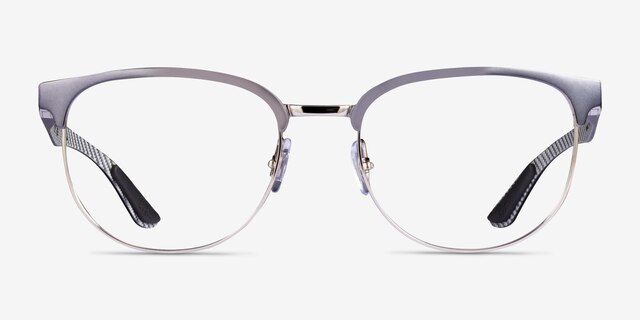 Ray-Ban RB8422 Gray Silver MetalEyeglass Frames from EyeBuyDirect, Front View