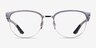 Ray-Ban RB8422 Gray Silver MetalEyeglass Frames from EyeBuyDirect, Front View