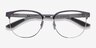 Ray-Ban RB8422 Gray Silver MetalEyeglass Frames from EyeBuyDirect, Closed View
