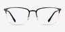 Ray-Ban RB6494 Black Silver MetalEyeglass Frames from EyeBuyDirect, Front View