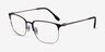 Ray-Ban RB6494 Black Silver MetalEyeglass Frames from EyeBuyDirect, Angle View