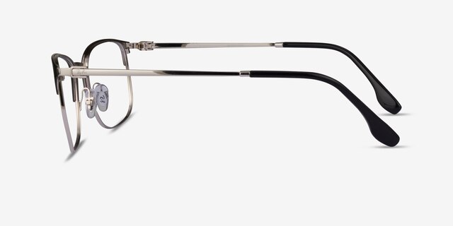 Ray-Ban RB6494 Black Silver MetalEyeglass Frames from EyeBuyDirect, Side View