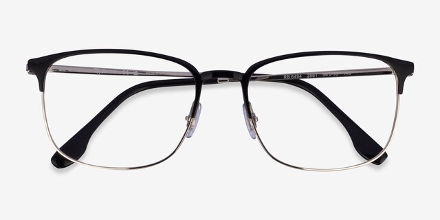 Ray-Ban RB6494 Black Silver MetalEyeglass Frames from EyeBuyDirect, Closed View