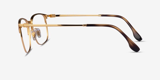 Ray-Ban RB6494 Tortoise Gold MetalEyeglass Frames from EyeBuyDirect, Side View