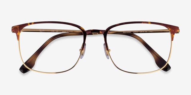 Ray-Ban RB6494 Tortoise Gold MetalEyeglass Frames from EyeBuyDirect, Closed View