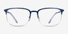 Ray-Ban RB6494 Blue Silver MetalEyeglass Frames from EyeBuyDirect, Front View
