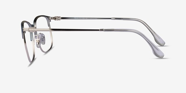 Ray-Ban RB6494 Blue Silver MetalEyeglass Frames from EyeBuyDirect, Side View