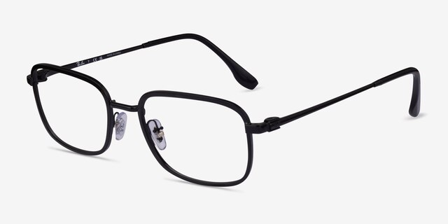 Ray-Ban RB6495 Black MetalEyeglass Frames from EyeBuyDirect, Angle View