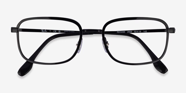 Ray-Ban RB6495 Black MetalEyeglass Frames from EyeBuyDirect, Closed View
