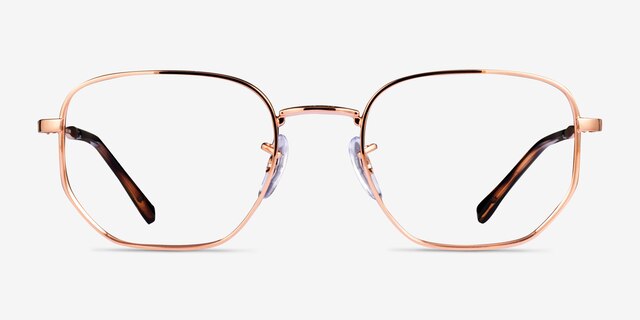 Ray-Ban RB6496 Rose Gold MetalEyeglass Frames from EyeBuyDirect, Front View