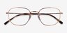 Ray-Ban RB6496 Rose Gold MetalEyeglass Frames from EyeBuyDirect, Closed View