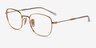 Ray-Ban RB6497 Gold MetalEyeglass Frames from EyeBuyDirect, Angle View