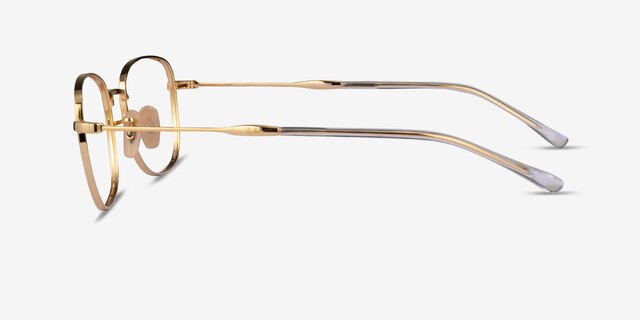 Ray-Ban RB6497 Gold MetalEyeglass Frames from EyeBuyDirect, Side View