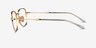 Ray-Ban RB6497 Gold MetalEyeglass Frames from EyeBuyDirect, Side View