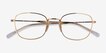 Ray-Ban RB6497 Gold MetalEyeglass Frames from EyeBuyDirect, Closed View