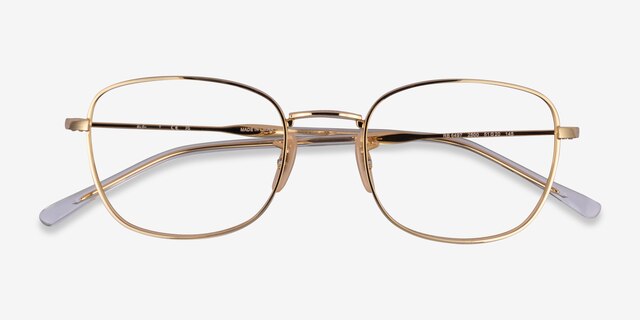 Ray-Ban RB6497 Gold MetalEyeglass Frames from EyeBuyDirect, Closed View