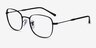 Ray-Ban RB6497 Black MetalEyeglass Frames from EyeBuyDirect, Angle View
