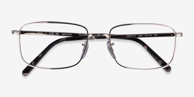 Ray-Ban RB3717V Silver MetalEyeglass Frames from EyeBuyDirect, Closed View