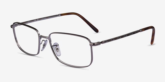 Ray-Ban RB3717V Gunmetal MetalEyeglass Frames from EyeBuyDirect, Angle View
