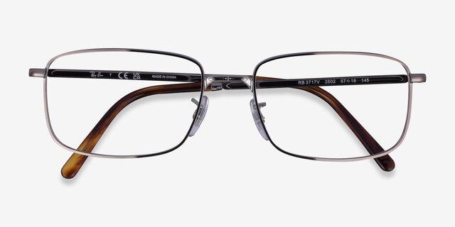 Ray-Ban RB3717V Gunmetal MetalEyeglass Frames from EyeBuyDirect, Closed View