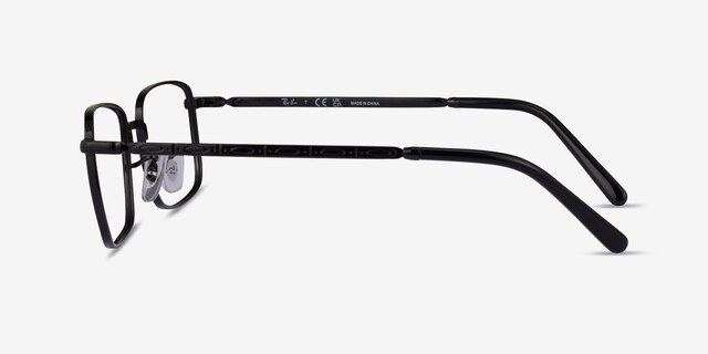 Ray-Ban RB3717V Black MetalEyeglass Frames from EyeBuyDirect, Side View