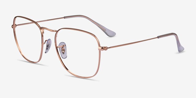Ray-Ban RB3857V Frank Rose Gold MetalEyeglass Frames from EyeBuyDirect, Angle View