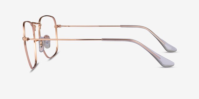 Ray-Ban RB3857V Frank Rose Gold MetalEyeglass Frames from EyeBuyDirect, Side View