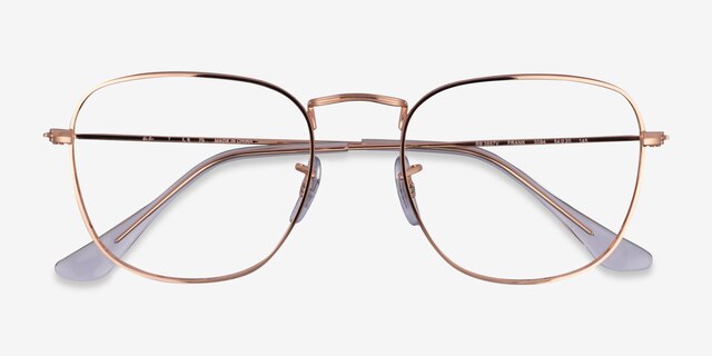 Ray-Ban RB3857V Frank Rose Gold MetalEyeglass Frames from EyeBuyDirect, Closed View