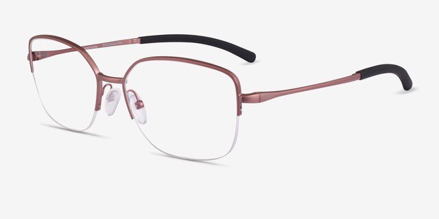 Oakley Moonglow Satin Light Berry MetalEyeglass Frames from EyeBuyDirect, Angle View