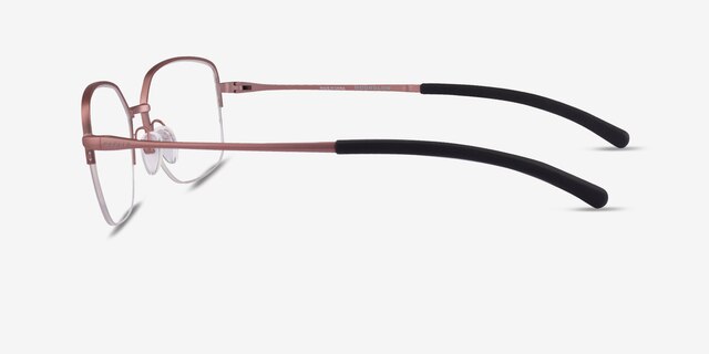 Oakley Moonglow Satin Light Berry MetalEyeglass Frames from EyeBuyDirect, Side View